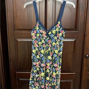 Abercrombie & Fitch Floral Mini Dress - Dark Blue, Yellow, Pink